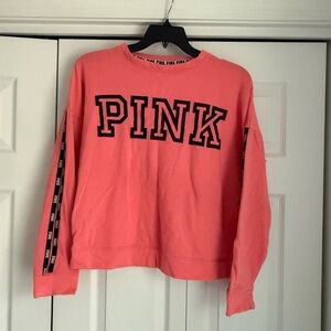 PINK Victoria's Secret Bright Pink Crew Neck Sweater